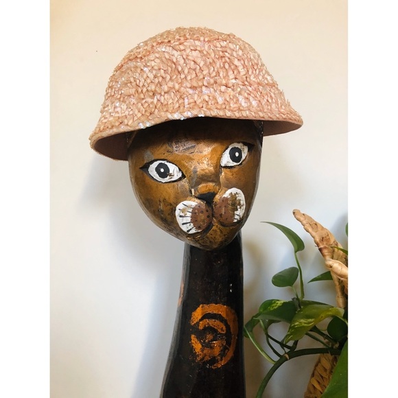 I. Magnin Vtg Pale Pink Hat w Sequins 40’s 50’s - Picture 1 of 8